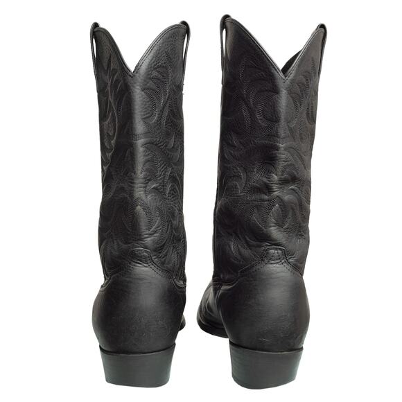 Men\'s Black Leather Ariat Heritage R Toe Western Cowboy Boots 34770 - 9EE main image 7